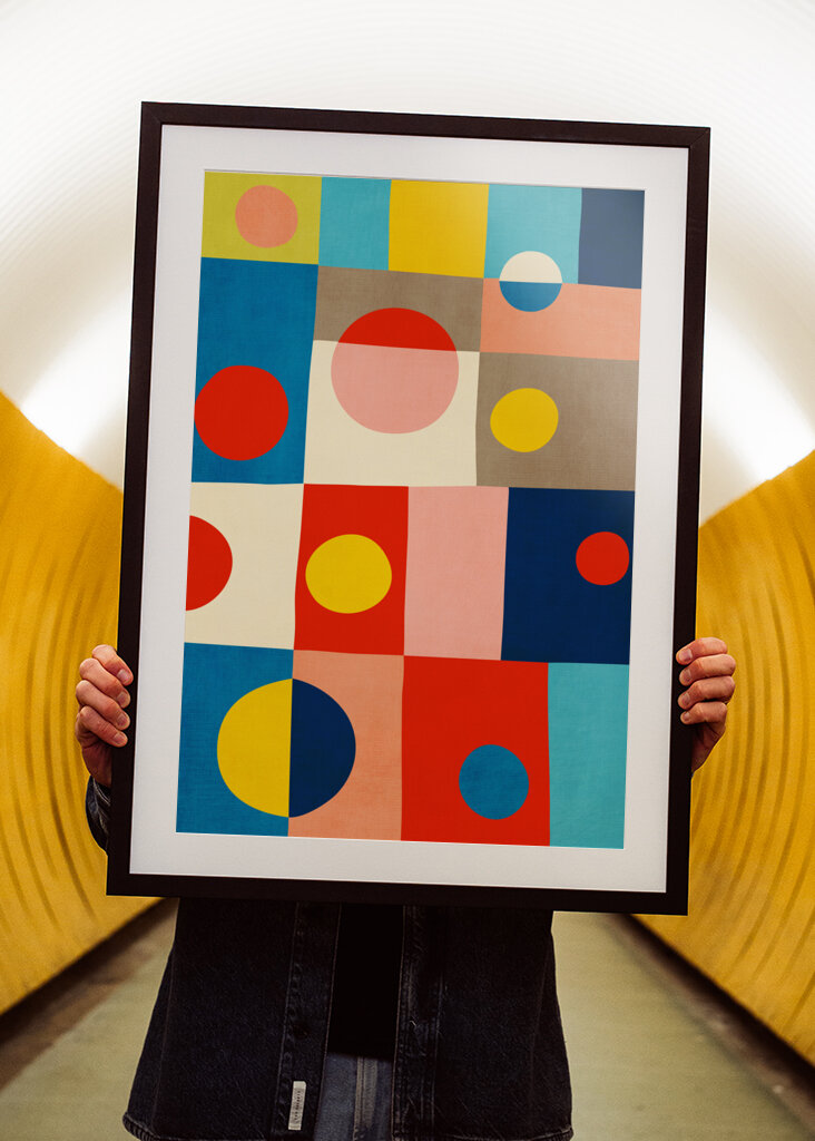 Bright Colorful Circles Art