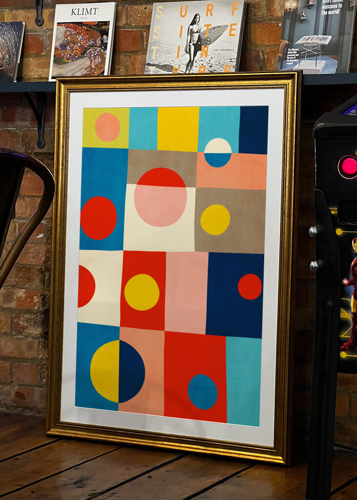 Bright Colorful Circles Art