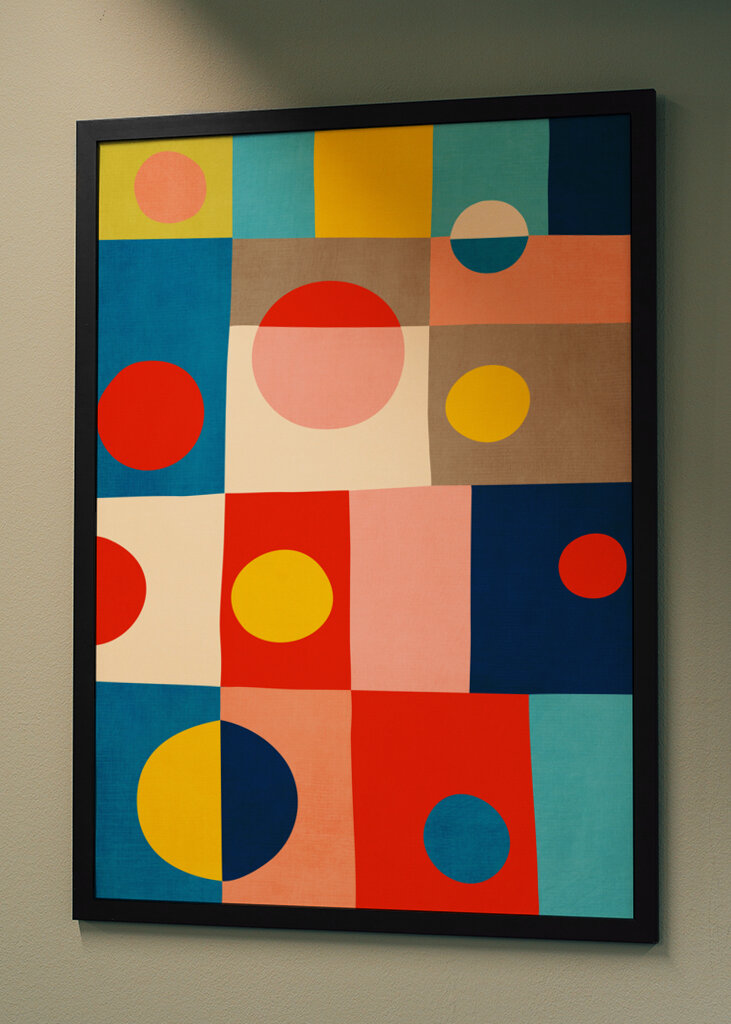 Bright Colorful Circles Art