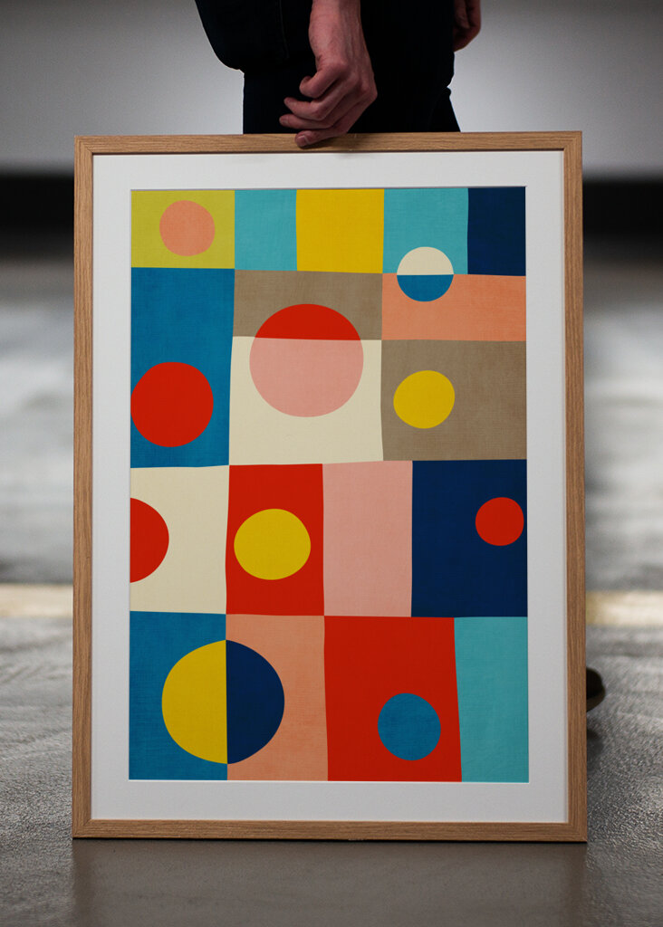 Bright Colorful Circles Art