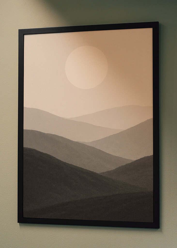 Sonnenuntergang in Schwarz-Weiß