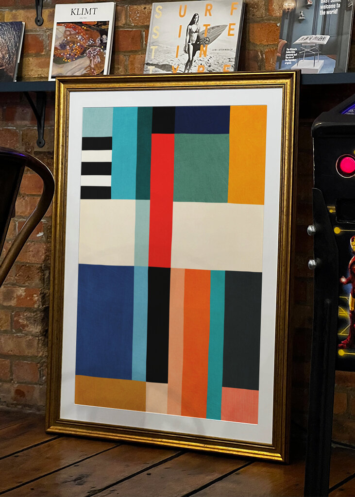 Geometrické Moderní Barevné Umění