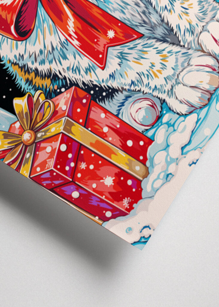 Uroczy świąteczny kot z Gi