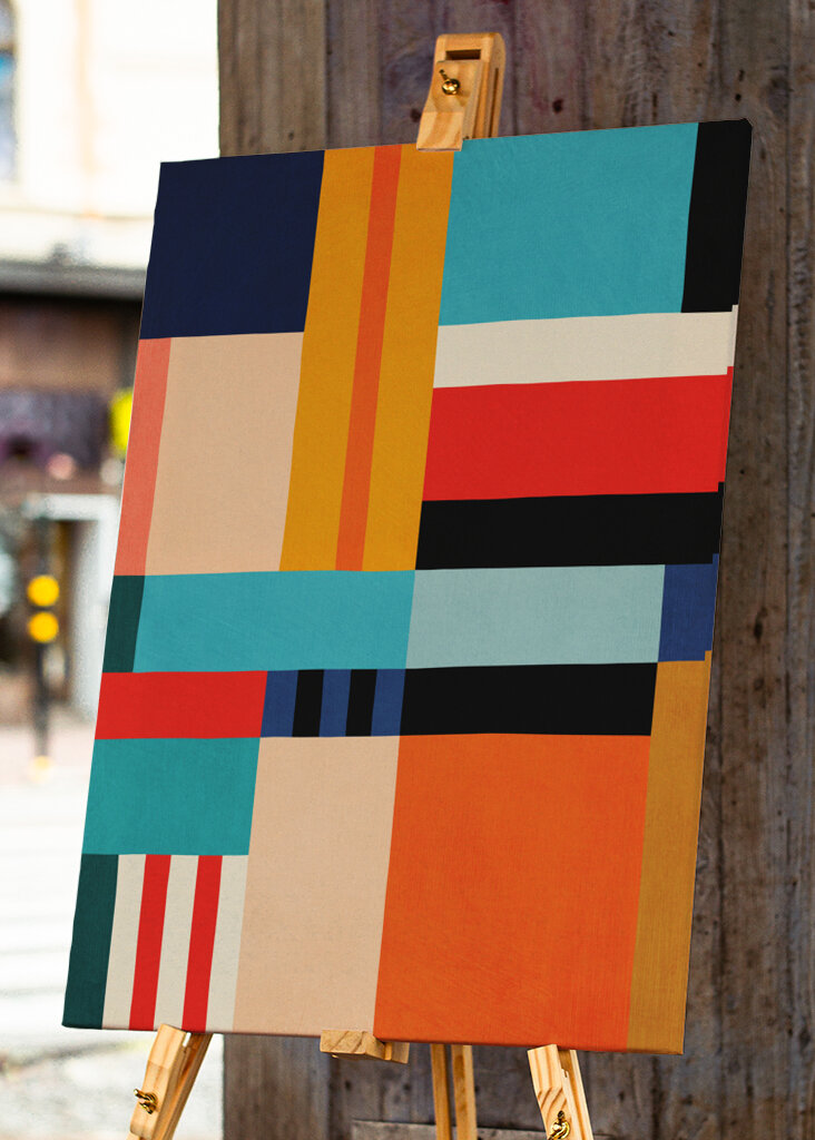  Moderní barevné geometrické umění