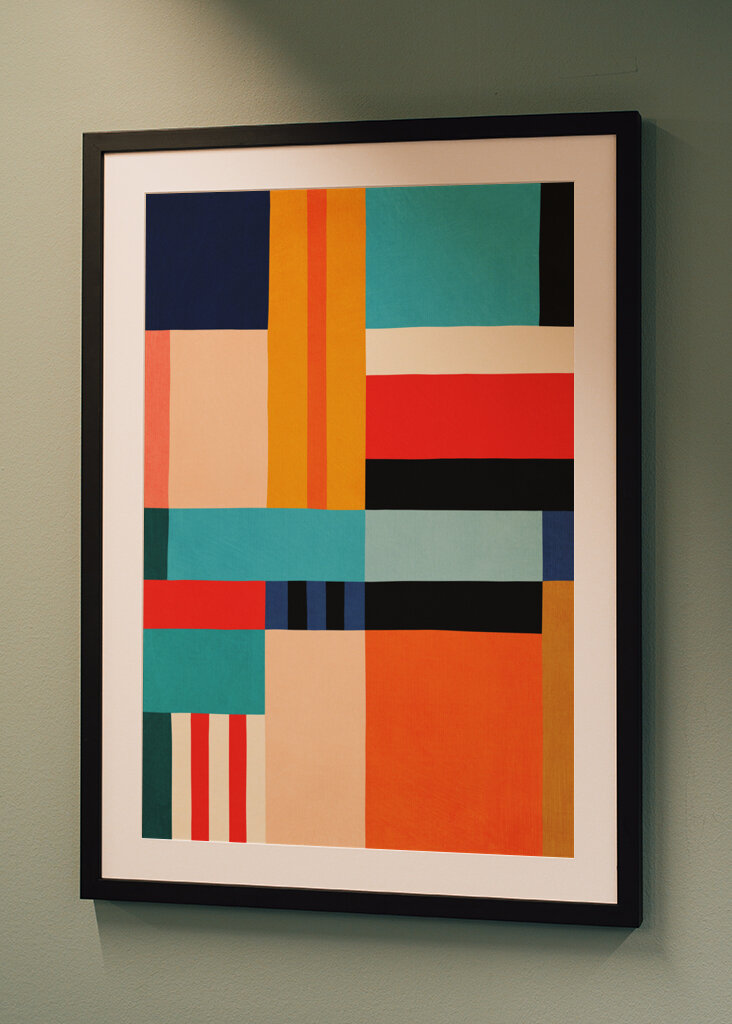  Moderní barevné geometrické umění