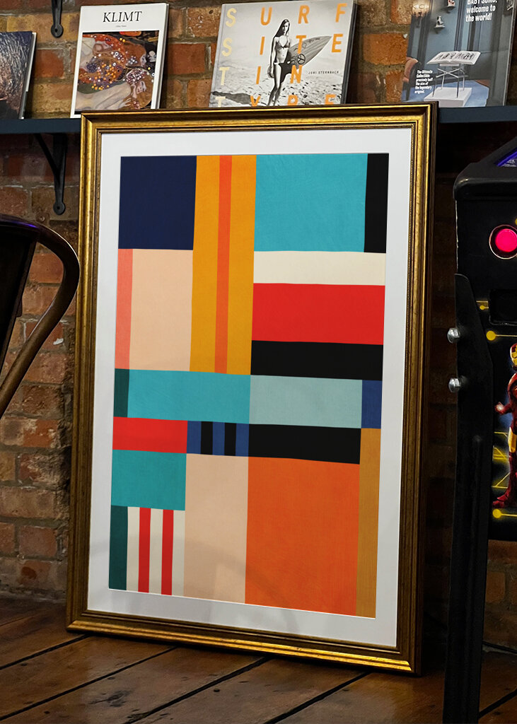  Moderní barevné geometrické umění