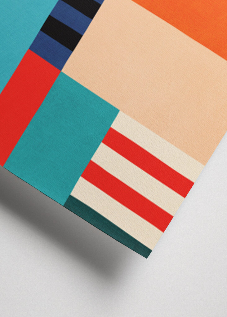  Moderní barevné geometrické umění