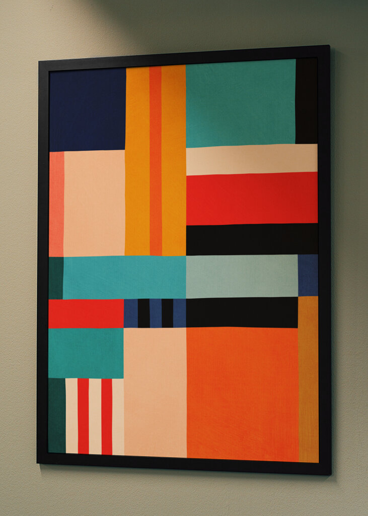  Moderní barevné geometrické umění