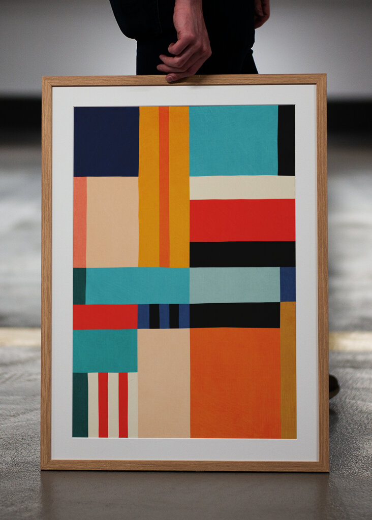  Moderní barevné geometrické umění