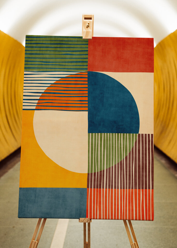 Mid-Century Colorful Abstract 