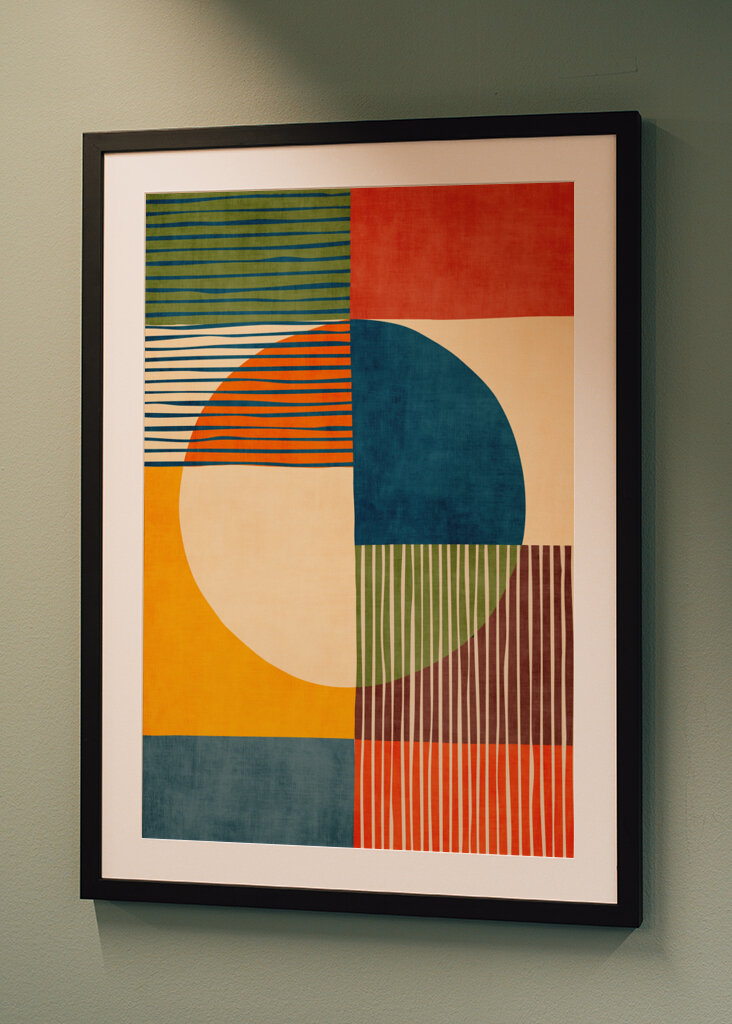 Mid-Century Colorful Abstract 