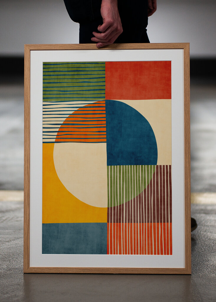 Mid-Century Colorful Abstract 