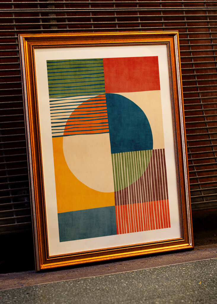 Mid-Century Colorful Abstract 