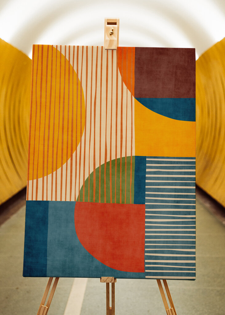 Mid-Century Circles & Stripes