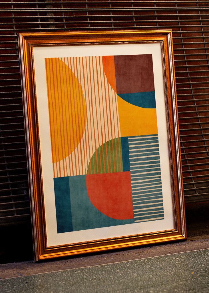 Mid-Century Circles & Stripes