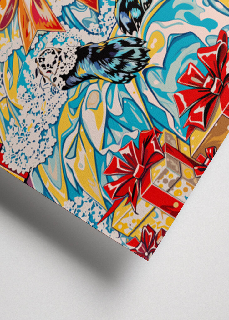 Regal Pug in Holiday Dress