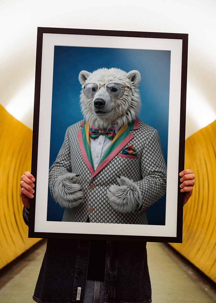 Stylish Polar Bear Portrait