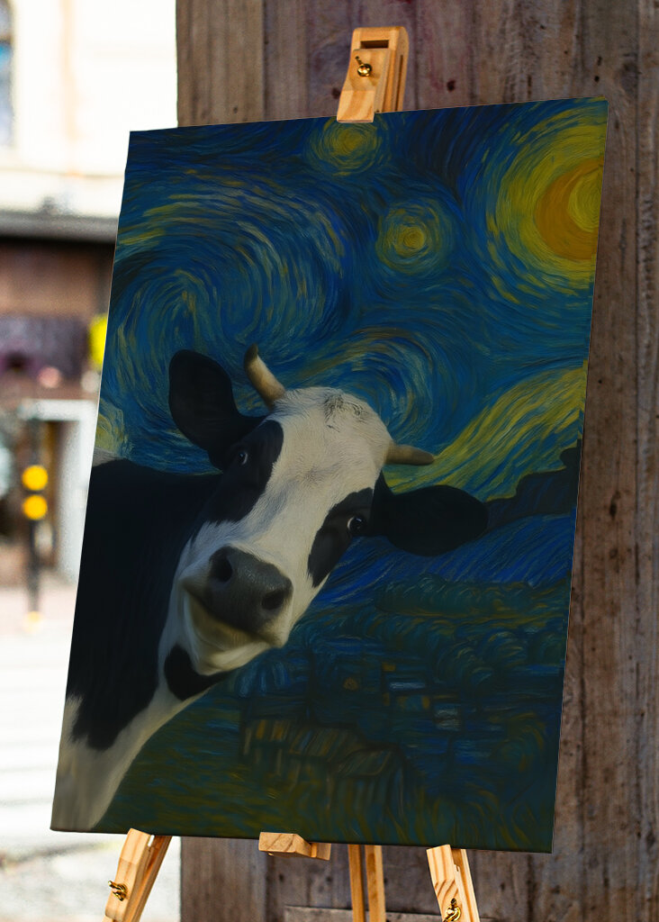 cow X starry night
