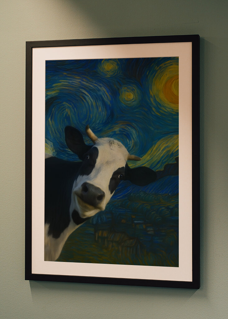 cow X starry night