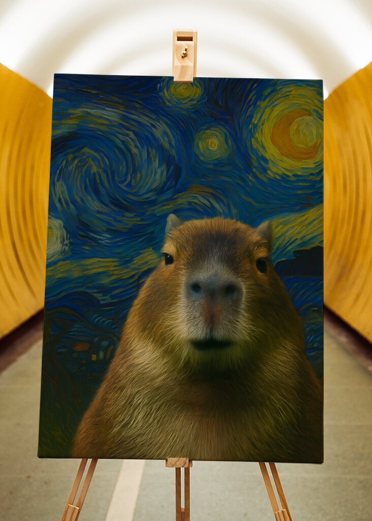 capybara X starry night
