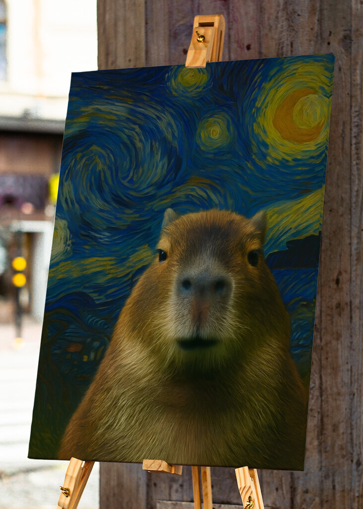 capybara X starry night