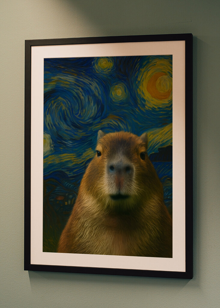 capybara X starry night