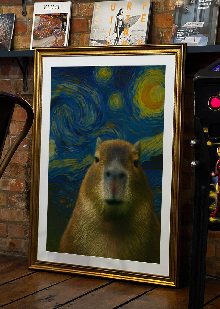 capybara X starry night