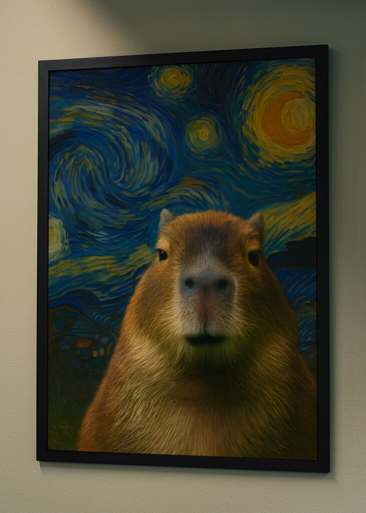 capybara X starry night