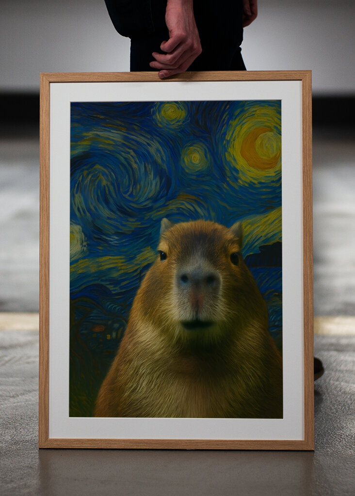 capybara X starry night