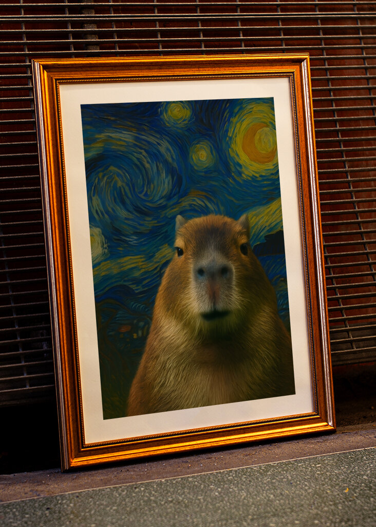 capybara X starry night