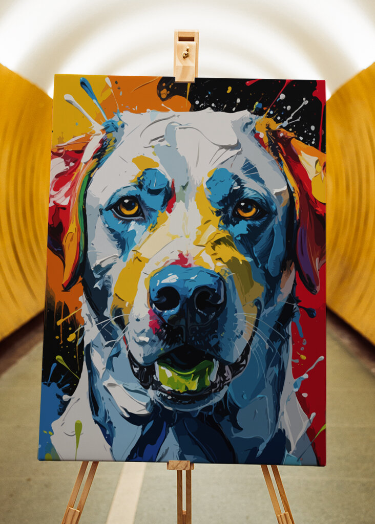 Aquarell Kunst des Hundes