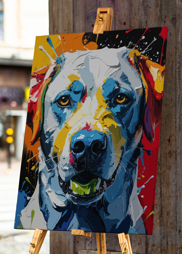 Aquarell Kunst des Hundes