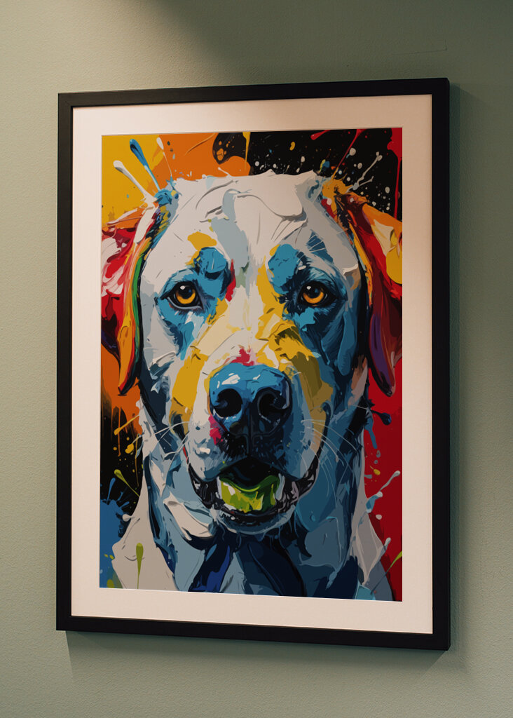 Aquarell Kunst des Hundes