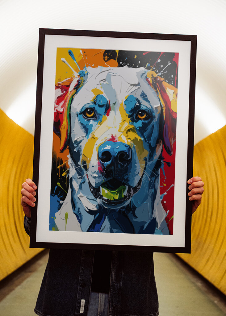 Aquarell Kunst des Hundes