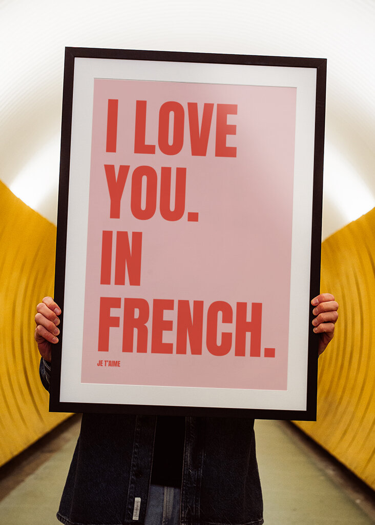 I Love You in French Print