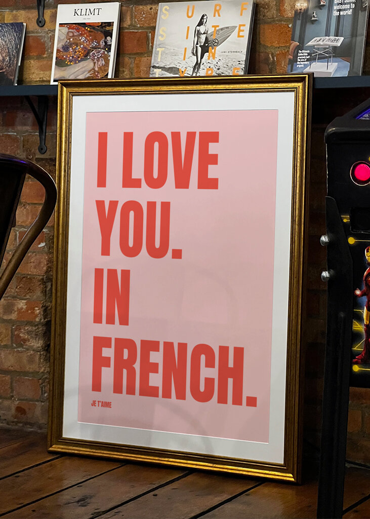 I Love You in French Print