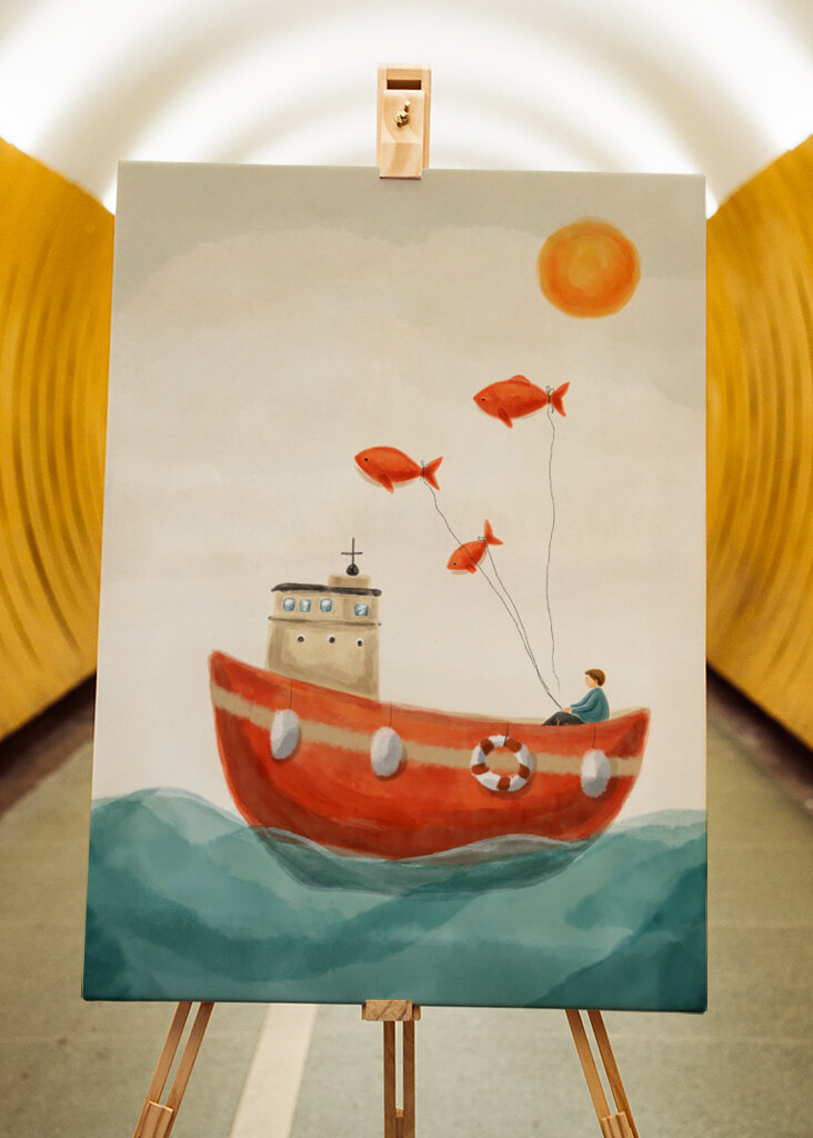 The Red Boat and the Fishes