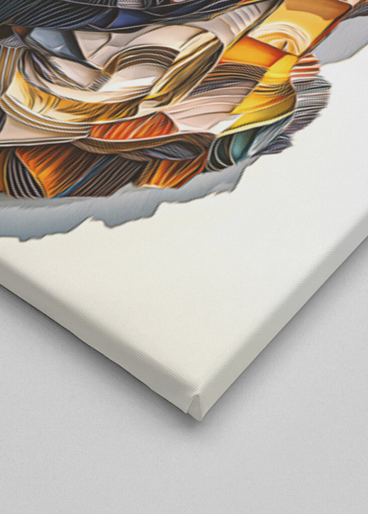 Ritratto di carta con occhiali