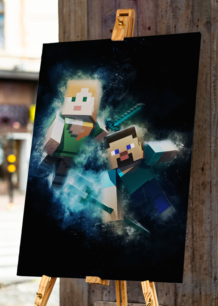 Minecraft Steve a Alex