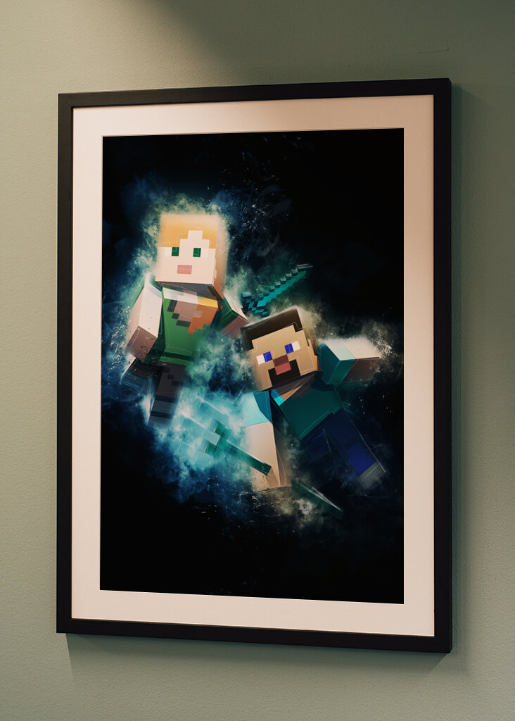 Minecraft Steve a Alex