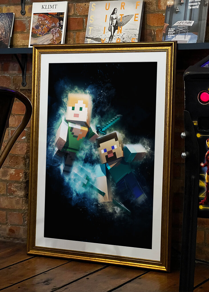 Minecraft Steve a Alex