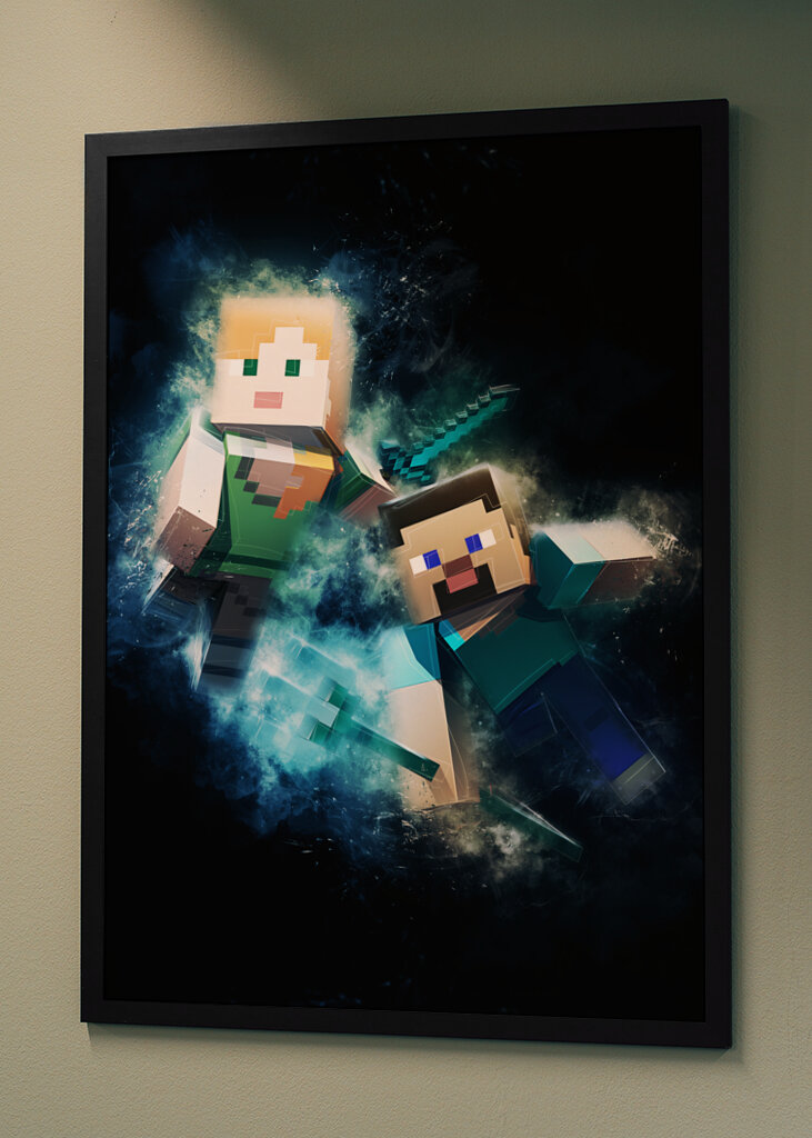 Minecraft Steve a Alex