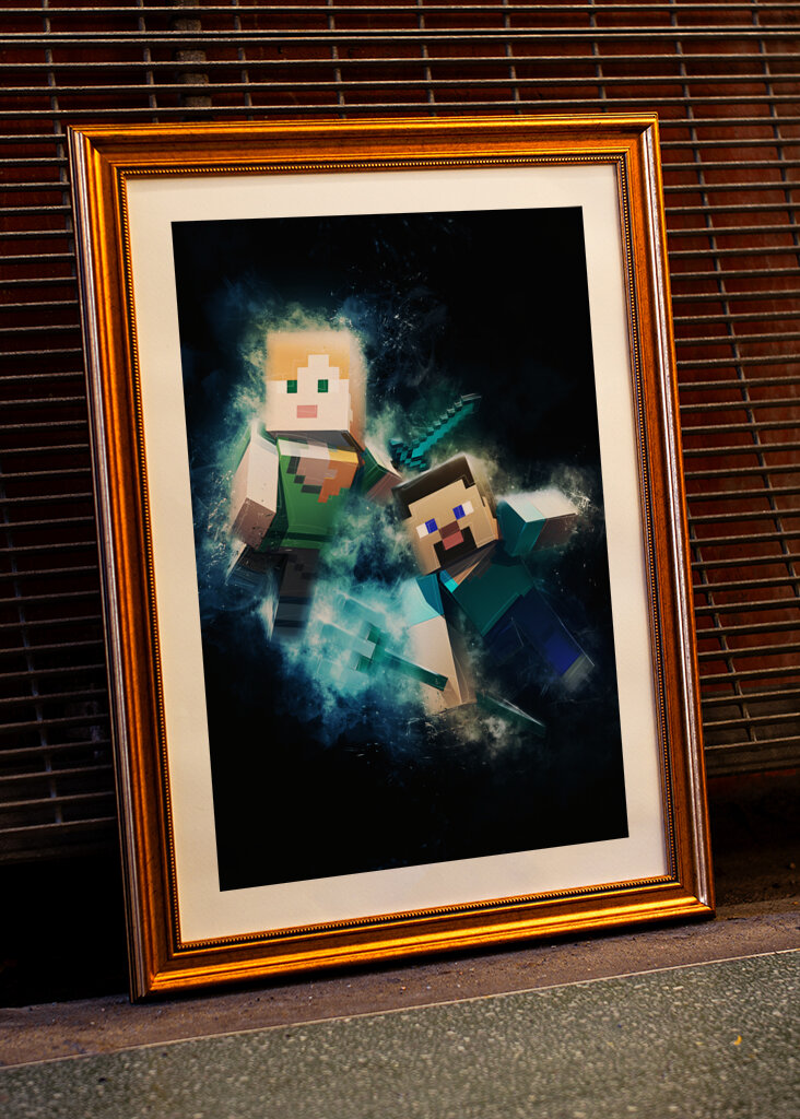 Minecraft Steve a Alex