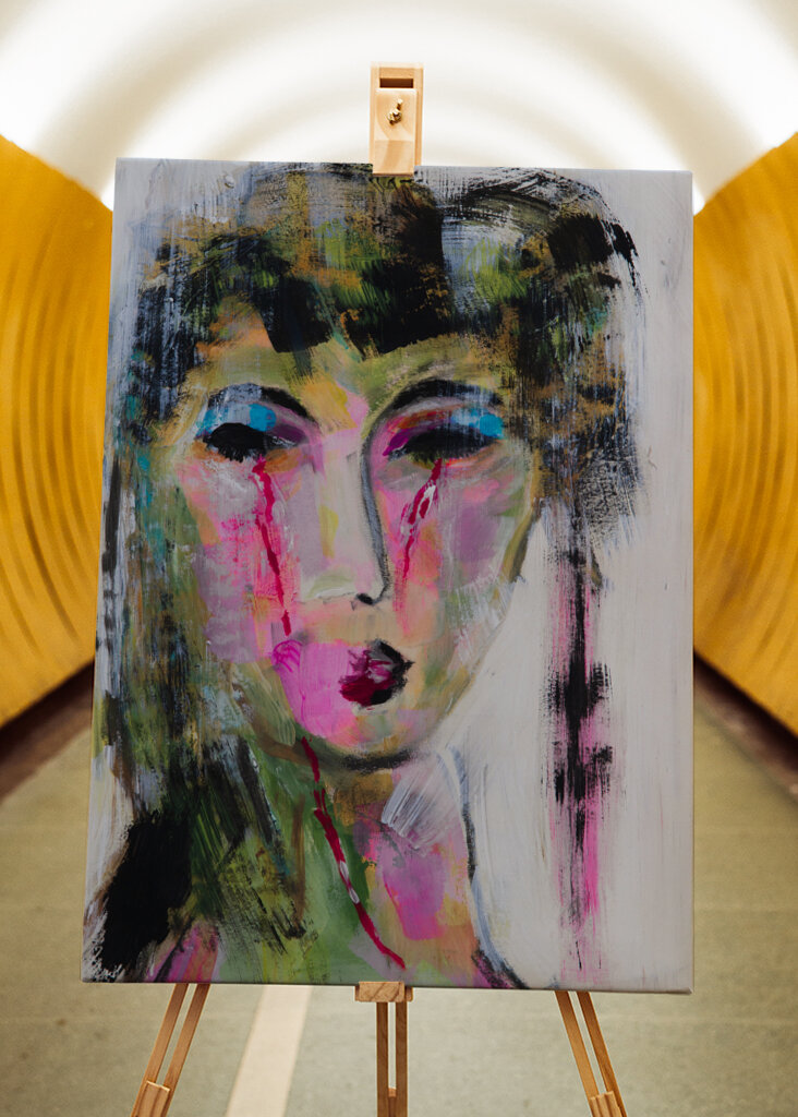 Art print Geisha painting