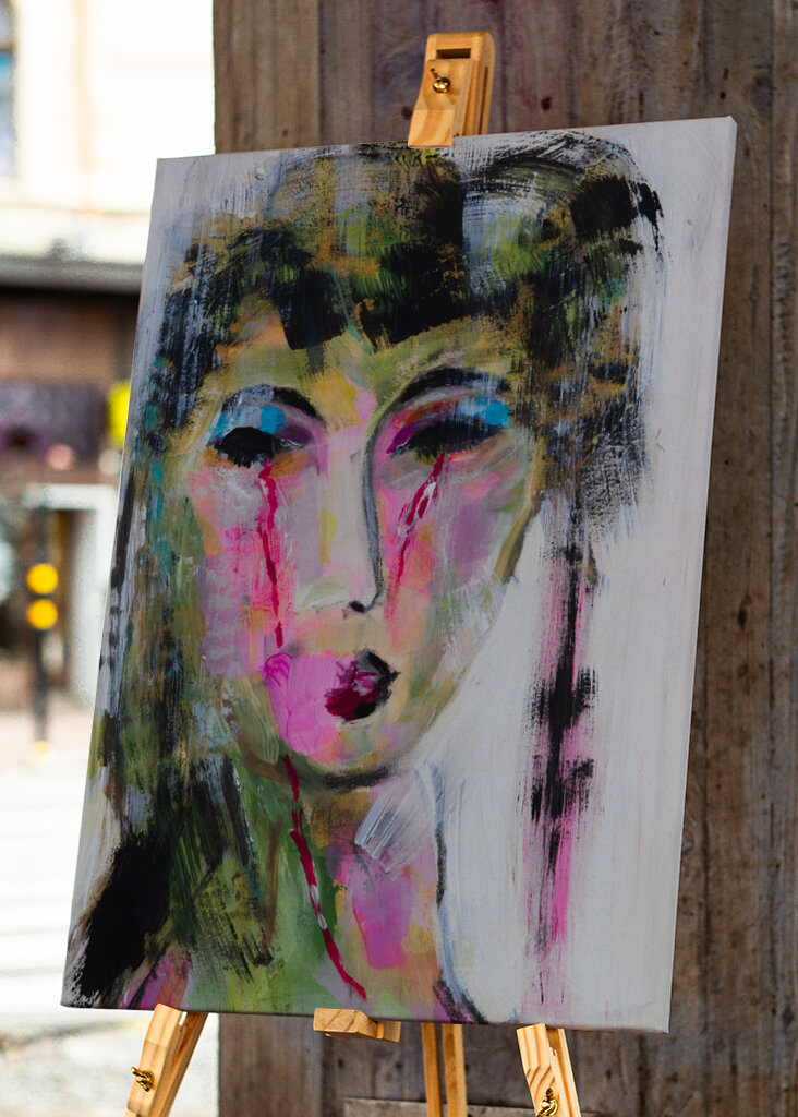 Art print Geisha painting