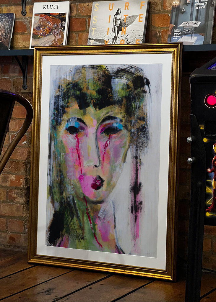 Art print Geisha painting