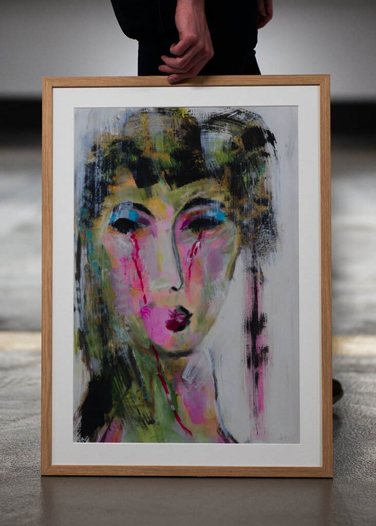 Art print Geisha painting