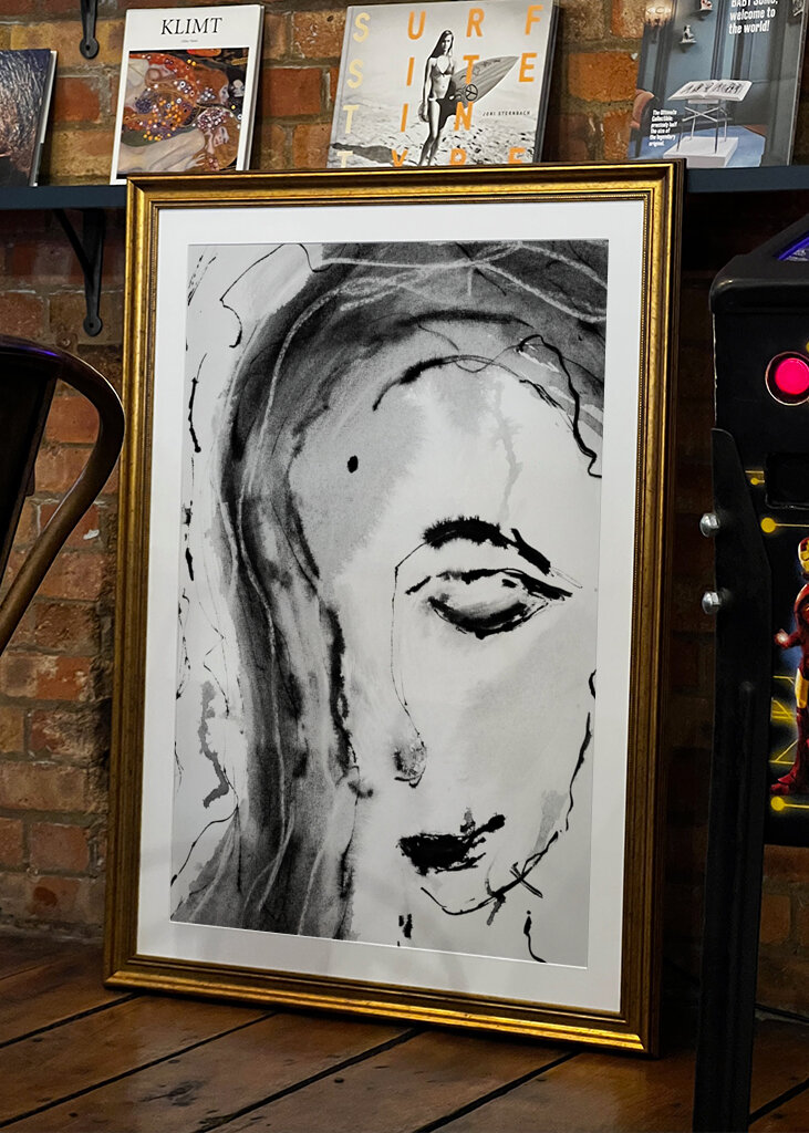 Mysterious Girl - Ink Art