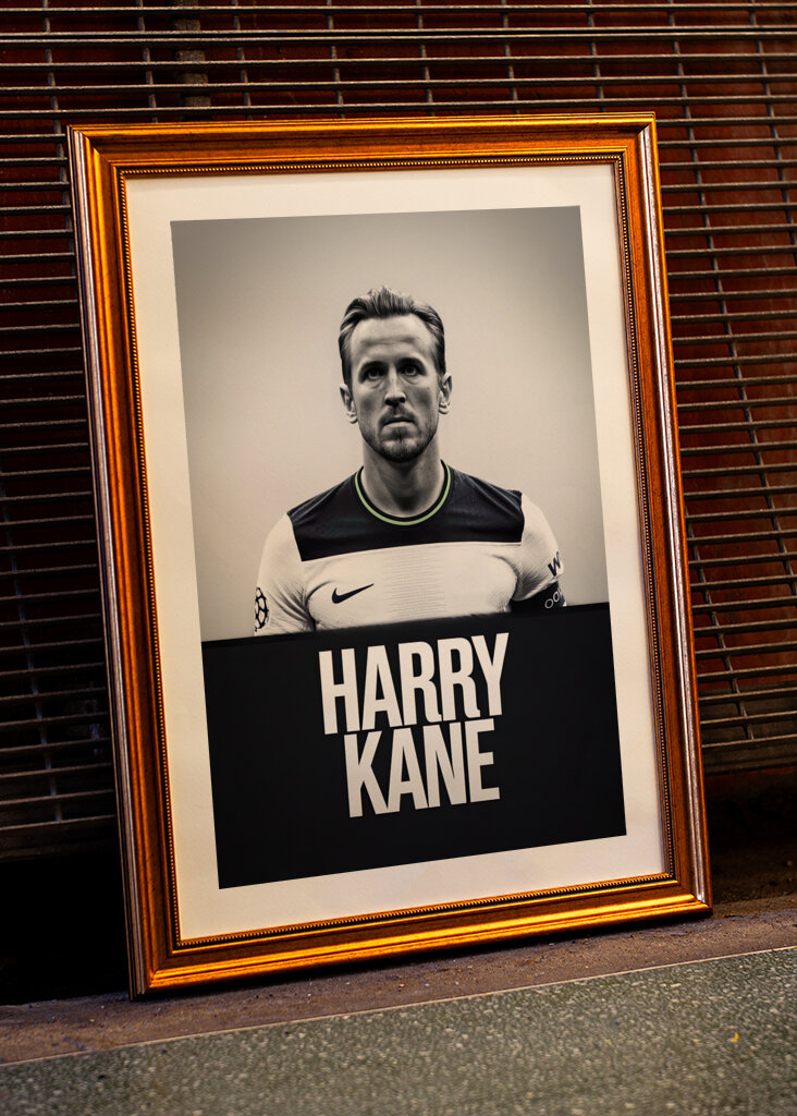 Harry Kane Monochrome Art