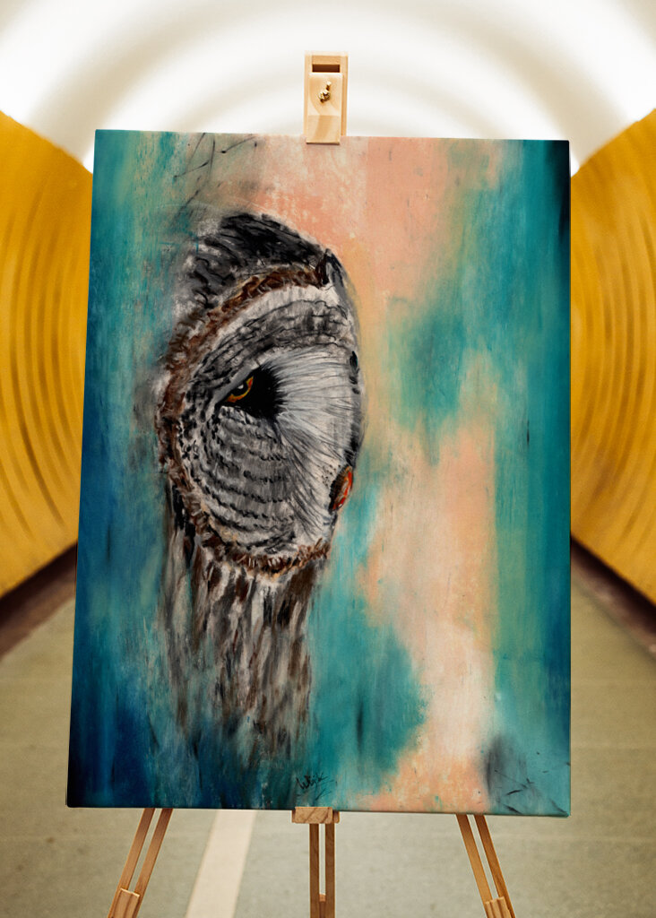 Great Gray Owl Contemplative